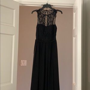 Hailey Paige black bridesmaid dress Long